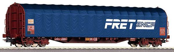 Flat car with retractable canvas hood<br /><a href='images/pictures/Roco/66306.jpg' target='_blank'>Full size image</a>